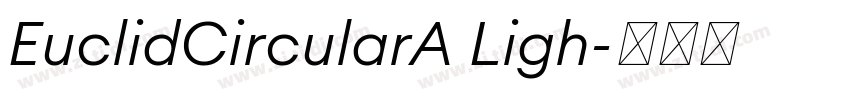 EuclidCircularA Ligh字体转换